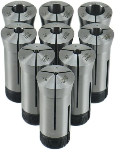 SHARS 9 PC 4mm-20mmx2mm Metric Precision 5C Collet .0006" Set 202-4965 P[ in Saudi Arabia