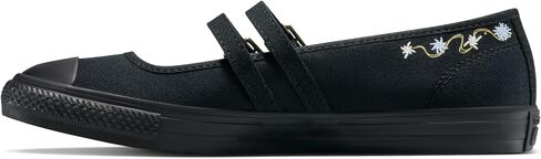 حذاء رياضي نسائي من Converse Chuck Taylor All Star Dainty Mary Jane مطرز بالزهور ومنخفض من الأعلى in Saudi Arabia