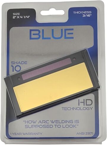 Blue Auto-Darkening Welding Lens - High Definition Blue Hue Filter- Fits 2" x 4-1/4" Welding Hoods – Shade 12 in Kuwait