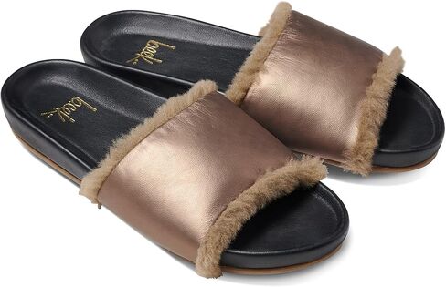 beek Gallito Shearling Slide Sandal for Women, Slip-On Design, Features True Shearling & Leather-Wrapped Memory Foam Footbed in Kuwait