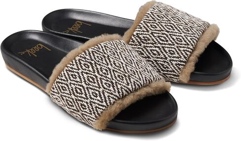 beek Gallito Shearling Slide Sandal for Women, Slip-On Design, Features True Shearling & Leather-Wrapped Memory Foam Footbed in Kuwait