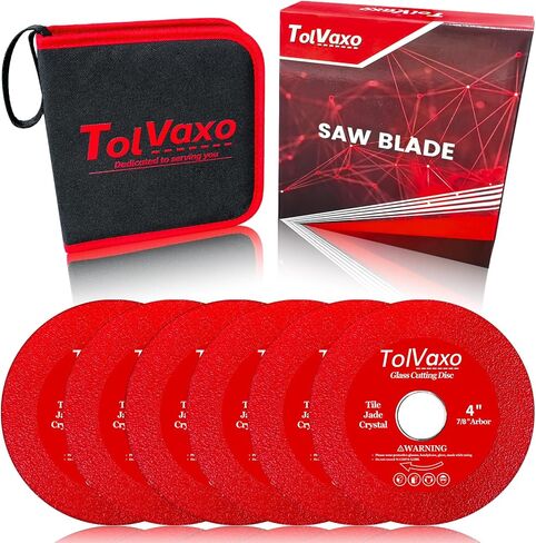 Glass Cutting Disc for 4-1/2" Angle Grinder, 6 Pcs Glass Ceramic Diamond Cutting Blade Disc 7/8" (Model 115/125) for Grinding Jade, Crystal, Wine Bottles, Tile in Saudi Arabia
