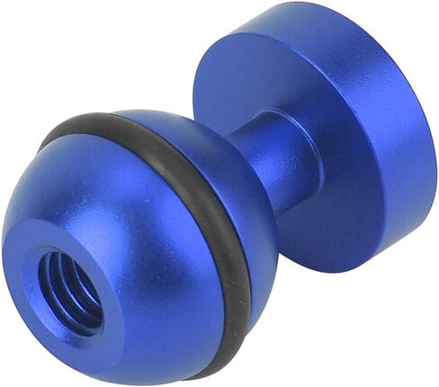 Ball Head Base Mount, Diving Light Bracket Action Camera Ball Head Base Hot Shoe Mount Hot Shoe Metal 1/4 Screw Hole (Blue) in Saudi Arabia