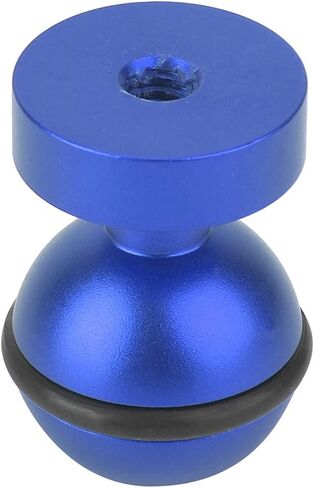 Ball Head Base Mount, Diving Light Bracket Action Camera Ball Head Base Hot Shoe Mount Hot Shoe Metal 1/4 Screw Hole (Blue) in Saudi Arabia