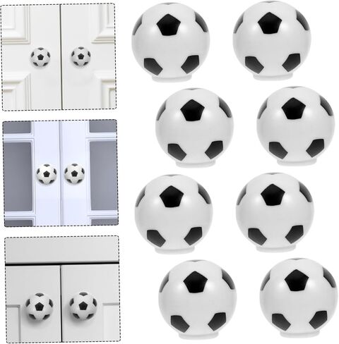 Cabilock 8pcs Soccer Drawer Knobs for Boys and Girls Fun Football-Themed Cabinet Pulls Safe Collision Design for Dressers Cupboards and Wardrobes Creative Home Decor in Saudi Arabia