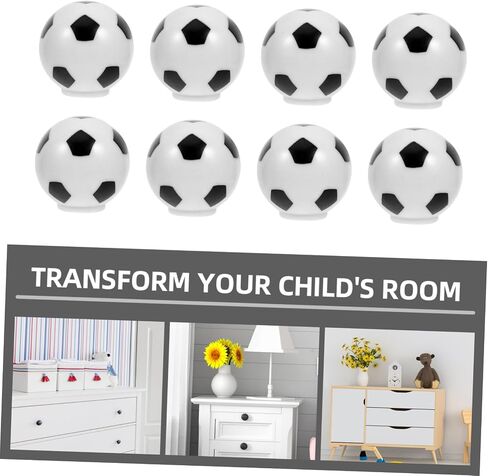 Cabilock 8pcs Soccer Drawer Knobs for Boys and Girls Fun Football-Themed Cabinet Pulls Safe Collision Design for Dressers Cupboards and Wardrobes Creative Home Decor in Saudi Arabia