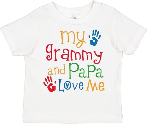 تي شيرت Inktastic Grammy and Papa Love Me للأطفال الصغار in Saudi Arabia