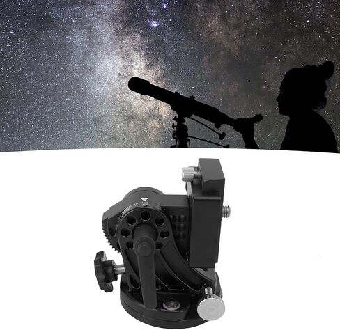 AUNMAS Precise Polarity Alignment Telescope Latitude Mount, Aluminum Alloy Construction, Leveling Bubble, Latitude Base for Telescope, Photography, Astronomy (Black White) in Saudi Arabia