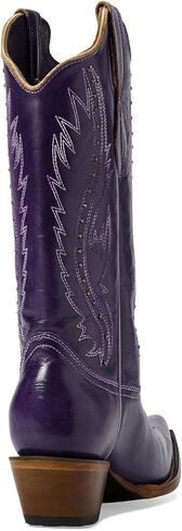 Women's Vintage Embroidered Rivet Block Heel Cowgirl Mid Calf Western Boots Fashion Studded Square Toe Pull On Chunky Heel Cowboy Knee High Boots for Women in Saudi Arabia