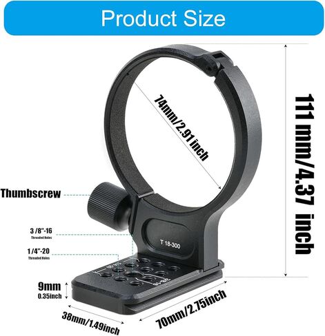 حلقات ترايبود احترافية مقاس T 18 300 مم 6.3 مناسبة لملحقات التصوير الفوتوغرافي والفيديو in Kuwait