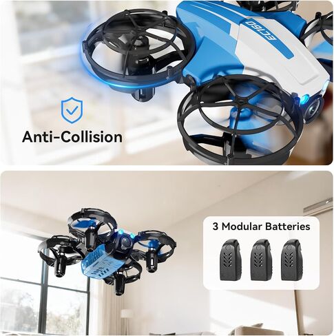 Drones with Camera for Kids and Beginners, Mini FPV Drone 1080P, 3D Flips, Waypoint Fly, APP Control, Optical Flow, Lights, RTF Remote Control Flying Toy Gifts for Boys Girls in Saudi Arabia