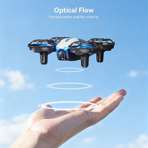 Drones with Camera for Kids and Beginners, Mini FPV Drone 1080P, 3D Flips, Waypoint Fly, APP Control, Optical Flow, Lights, RTF Remote Control Flying Toy Gifts for Boys Girls in Saudi Arabia