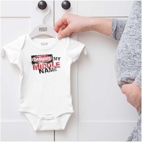 بريسكو براندز Funny Danger is My Middle Name Baby Bodysuit Jumper Boys in Kuwait