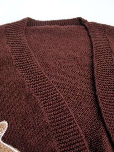 Women Gingerbread Man Knit Cardigan Chunky Cable Knit Sweater Open Front Shrug for Women in Saudi Arabia