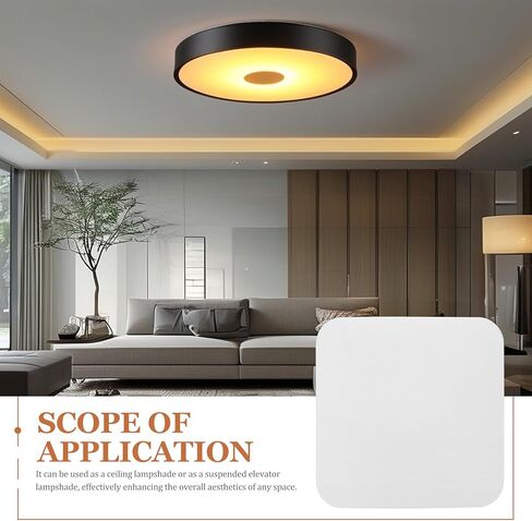 ناشر غطاء مصباح Ciieeo: موزع ضوء السقف من الأكريليك المربع ومظلل المصباح مرشح الضوء لغرف النوم وغرف المعيشة وتركيبات الإضاءة المنزلية الحديثة in Kuwait