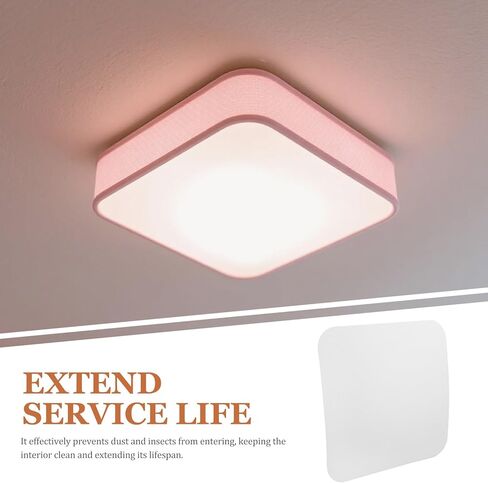 ناشر غطاء مصباح Ciieeo: موزع ضوء السقف من الأكريليك المربع ومظلل المصباح مرشح الضوء لغرف النوم وغرف المعيشة وتركيبات الإضاءة المنزلية الحديثة in Kuwait