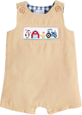 Mud Pie baby-boys Mud Pie Children's Farm Smocked Jon Jon in Saudi Arabia