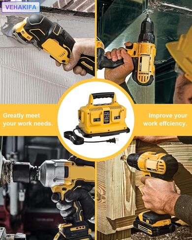 Upgraded 6-Ports Rapid Battery Charger Compatible with Dewalt Flexvolt 20V/60V,Compatible with Dewalt 20V/60V Battery DCB200 DCB206 DCB606 DCB609 in Kuwait