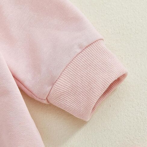 Seyurigaoka Newborn Baby Girl Outfits Valentines Day Outfit Love Heart Sweatshirts Bubble Romper Cute Fall Winter Clothes in Saudi Arabia