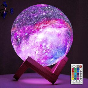 BRIGHTWORLD Moon Lamp Galaxy Lamp 5.9 inch 16 Colors LED 3D Moon Light, Remote & Touch Control Moon Night Light Gifts for Girls Boys Kids Women Birthday in Saudi Arabia