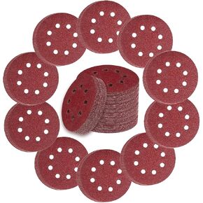 250 PCS 5-Inch 8-Hole Hook & Loop Sanding Discs Set, 40 60 80 120 150 240 320 400 600 Grit Sandpaper for Random Orbital Sander in Saudi Arabia