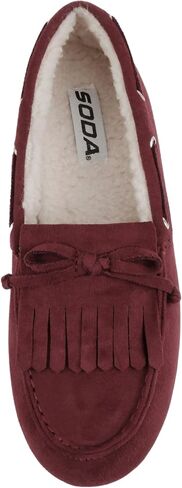 Soda Bowen ~ Women Round Toe Fleece-Lined Tassel Flat Shoe in Saudi Arabia