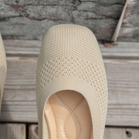 Women's Ballet Flat Shoes Knit Dress Shoes Round Toe Comfortable Casual Dressy Slip On Ballerina Flats for Women in Saudi Arabia