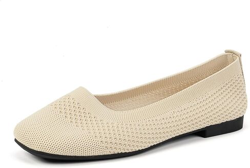 Women's Ballet Flat Shoes Knit Dress Shoes Round Toe Comfortable Casual Dressy Slip On Ballerina Flats for Women in Saudi Arabia