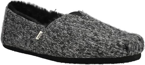 TOMS Womens Alpargata Cozy Belmont Slip On Flats Casual - Black in Saudi Arabia