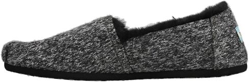 TOMS Womens Alpargata Cozy Belmont Slip On Flats Casual - Black in Saudi Arabia