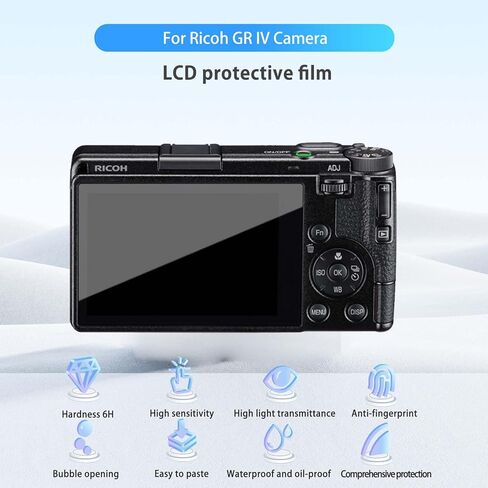 [3 عبوات] واقي شاشة لـ Ricoh GR IV، طبقة واقية عالية الدقة، صلابة 6 ساعات، خدش، مضاد لبصمات الأصابع، فيلم واقي لكاميرا Ricoh GR IV (ليس زجاجًا مقسى) in Kuwait