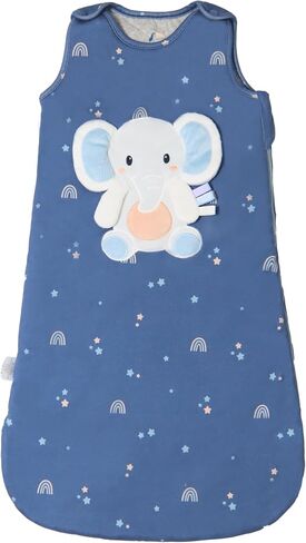 Unisex Organic Cotton Sleep Sack with attached Security Lovey for Self Soothing - Baby Wearable Blanket for Newborn Infant Shower Gifts (Unicorn, 6-18 Months, 2.5 Tog) in Saudi Arabia