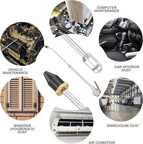 Hromee High Volume Powerful Industrial Air Blow Gun with Extensible Air Flow Nozzle, Extended Dust Air Blower Gun Pneumatic Tool for Air Compressor Attachments in Saudi Arabia