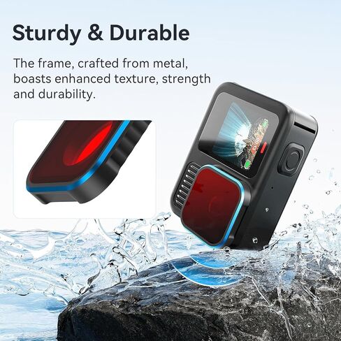 Underwater Red Light Filter, Color Correction Lens for Hero 13, Crystal-Clear Diving Videos, 2024-2025 Model in Saudi Arabia