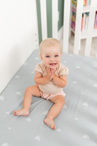 Crib Sheets Fitted 2 Pack 52x28 - Baby Crib Sheets, Toddler Bed Sheets, Cotton Sheets, Neutral Design, Woodland Nursery Decor, Soft & Hypoallergenic, 2 Pack in Saudi Arabia
