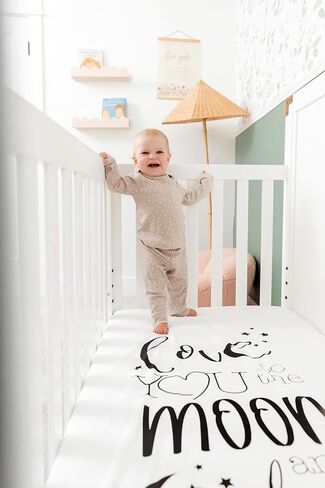 Crib Sheets Fitted 2 Pack 52x28 - Baby Crib Sheets, Toddler Bed Sheets, Cotton Sheets, Neutral Design, Woodland Nursery Decor, Soft & Hypoallergenic, 2 Pack in Saudi Arabia