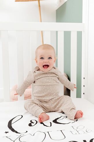 Crib Sheets Fitted 2 Pack 52x28 - Baby Crib Sheets, Toddler Bed Sheets, Cotton Sheets, Neutral Design, Woodland Nursery Decor, Soft & Hypoallergenic, 2 Pack in Saudi Arabia