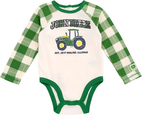 John Deere Baby 3 Pack Long Sleeve Bodysuits Newborn to Infant Sizes (3-6 Months - 9-12 Months) in Saudi Arabia
