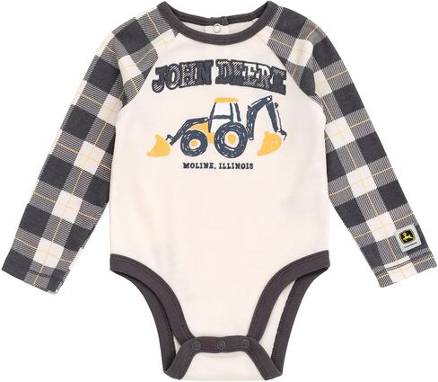 John Deere Baby 3 Pack Long Sleeve Bodysuits Newborn to Infant Sizes (3-6 Months - 9-12 Months) in Saudi Arabia
