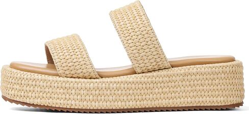 Platform Slip on Espadrille Sandals for Women Wedges Slides Bohemia Sandals Flatform Open Toe Beach Sandals in Kuwait