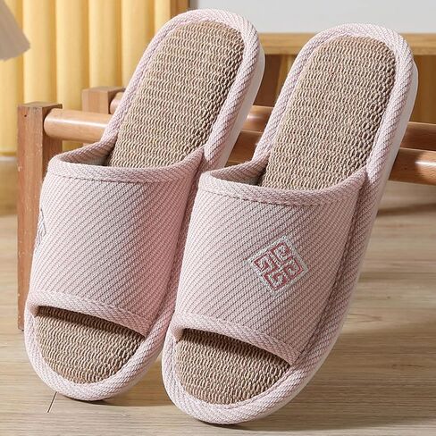 Slippers for Women Slipper Home Slippers Men,4 Pairs Guest Slippers Slip-on Open Toe Breathable Home Shoes in Saudi Arabia