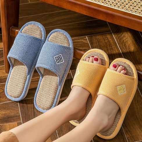 Slippers for Women Slipper Home Slippers Men,4 Pairs Guest Slippers Slip-on Open Toe Breathable Home Shoes in Saudi Arabia
