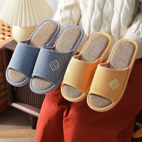 Slippers for Women Slipper Home Slippers Men,4 Pairs Guest Slippers Slip-on Open Toe Breathable Home Shoes in Saudi Arabia