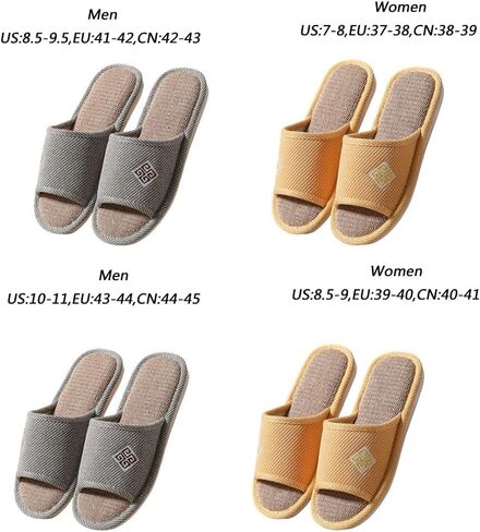 Slippers for Women Slipper Home Slippers Men,4 Pairs Guest Slippers Slip-on Open Toe Breathable Home Shoes in Saudi Arabia