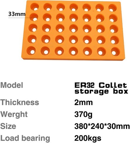 1PCS 75 Hole Storage Box ER11 ER16 ER20 ER25 ER32 Collet Hard Plastic Box ER Collet Organizer for CNC Machining Center(ER11-32) in Saudi Arabia