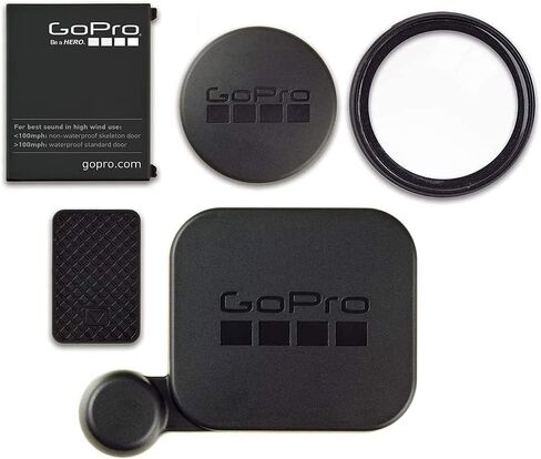 GoPro Original ALCAK-302 Bundle Set Protective Lens / Camera Body Lens and Housing Lens Caps Covers / Battery and Side Doors for Hero 3+ / Hero 3 Plus Camera - Black in Saudi Arabia