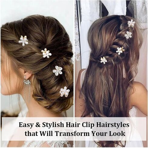 3 Pcs Sparkling Crystal Stone Braided Hair Clips, 2025 New Satin Fabric Hair Bands Rhinestone Four-Leaf Clover Hair Clip for Styling, Duck Bill Clips for Women Girls, Color F in Saudi Arabia