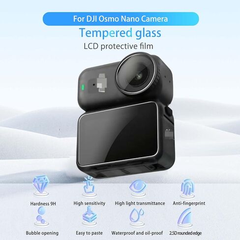 [3+3 عبوات] واقي شاشة لـ DJI Osmo Nano، زجاج مقسى عالي الدقة، صلابة 9 ساعات، خدش، مضاد لبصمات الأصابع، واقي عدسة لكاميرا DJI Osmo Nano in Kuwait