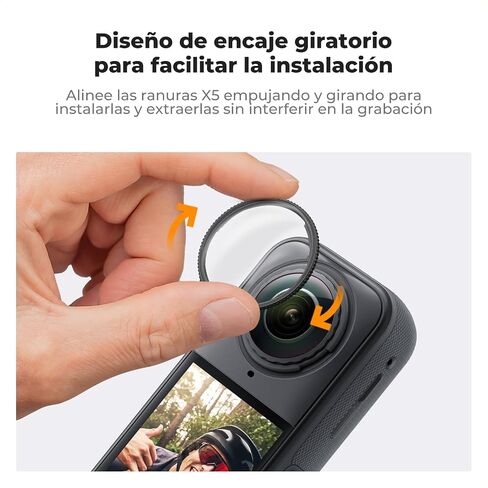 واقيات العدسات القياسية من K&F المتوافقة مع ملحقات Insta360 X5، غطاء واقي للعدسات الزجاجية عالية الشفافية مع واقي الشاشة، طقم بديل للغطاء المضاد للخدش in Saudi Arabia