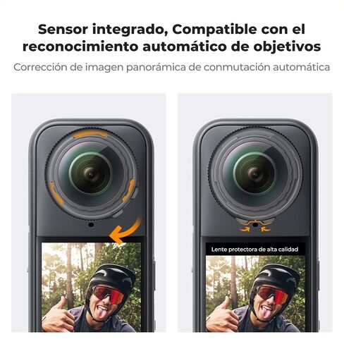 واقيات العدسات القياسية من K&F المتوافقة مع ملحقات Insta360 X5، غطاء واقي للعدسات الزجاجية عالية الشفافية مع واقي الشاشة، طقم بديل للغطاء المضاد للخدش in Saudi Arabia